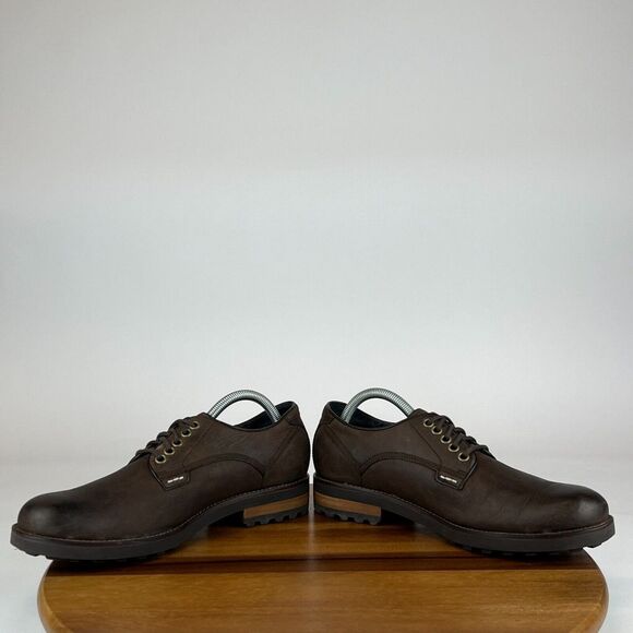 Mens Cole Haan Brown Leather Plain Toe Lug Sole‎ Derby Dress Shoes Size 8 M GUC - Picture 3 of 9